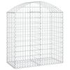 vidaXL Cesto gabi&atilde;o arqueado 100x50x100/120 cm ferro galvanizado