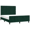 vidaXL Estrutura de cama sem colch&atilde;o 140x190 cm veludo verde-escuro