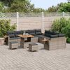 vidaXL Conjunto de Sof&aacute; de Jardim com almofada 13 pcs Cinzeto