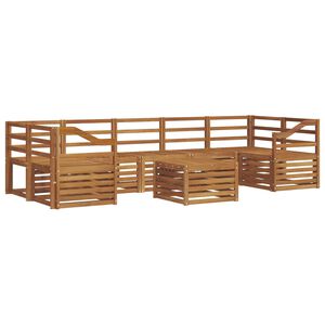 vidaXL Conjuntos de sof&aacute;s 8 pcs Natural Madeira S&oacute;lida de Ac&aacute;cia