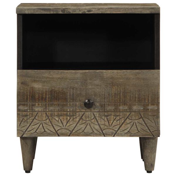 vidaXL Mesa de cabeceira cinzento claro 40x33x46 cm