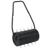 vidaXL Rolo relvado jardim c/ grampos arejamento 42L ferro/a&ccedil;o preto