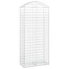 vidaXL Cesto gabi&atilde;o arqueado 100x50x220/240 cm ferro galvanizado