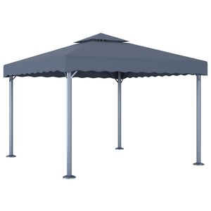 vidaXL Gazebo 300x300 cm alum&iacute;nio antracite