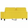 vidaXL Sofá de 2 lugares 140 cm tecido amarelo-claro