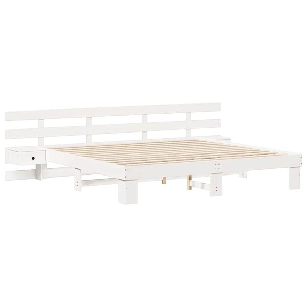 vidaXL Estrutura da Cama com cabeceira Branco 200 x 200 cm