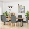 vidaXL Cadeiras de jantar 6 pcs tecido cinzento-escuro