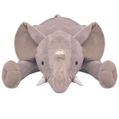vidaXL Elefante de brincar em pelúcia XXL 120 cm