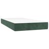 vidaXL Cama box spring c/ colch&atilde;o/LED 100x200 cm veludo verde-escuro