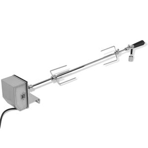 vidaXL Espeto Rotisserie de churrasqueira + motor profissional, a&ccedil;o 900 mm
