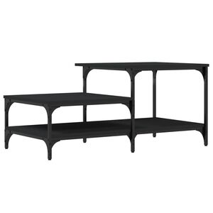 vidaXL Mesa de centro 100x50,5x45 cm derivados de madeira preto