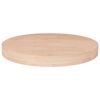 vidaXL Tampo de mesa redondo &Oslash;50x4 cm carvalho maci&ccedil;o n&atilde;o tratado