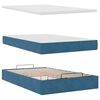 vidaXL Estrutura cama otomana colch&otilde;es 120x200cm veludo azul escuro