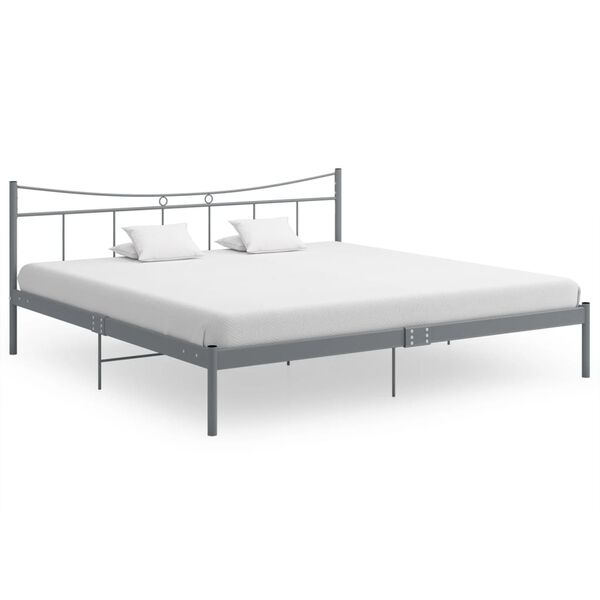 vidaXL Estrutura de cama metal 180x200 cm cinzento