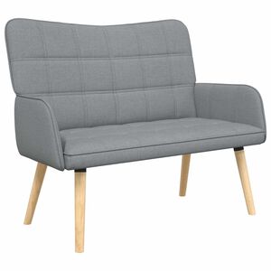 vidaXL Sof&aacute; para 2 Pessoas Cinzento-claro 115 x 61 x 87 cm Tecido