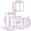 vidaXL 3 pcs conj. m&oacute;veis casa banho derivados madeira carvalho sonoma