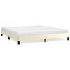 vidaXL Estrutura de cama 160x200 cm couro artificial cor cr&egrave;me