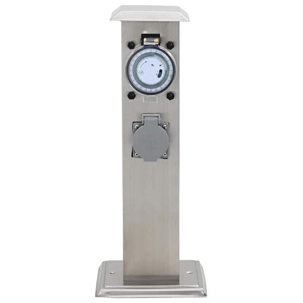 Coluna tomada com timer em aço inoxidável