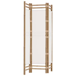 vidaXL Divis&oacute;ria/biombo com 3 pain&eacute;is dobr&aacute;veis 120 cm bambu e lona