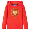 vidaXL Sweatshirt para crian&ccedil;a com capuz vermelho 104