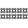 vidaXL Conectores de tapete 10 pcs borracha preto