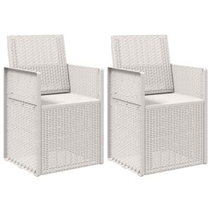 vidaXL Cadeiras de Jantar para Jardim 2 unid. Branco PP