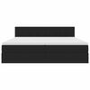 vidaXL Cama com Armazenamento com colch&atilde;o Preto 200 x 200 cm Veludo