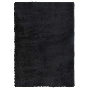 vidaXL Tapete shaggy de pelo alto NAVARRA 160x230 cm poli&eacute;ster preto