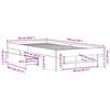 vidaXL Estrutura de cama 90x190 cm derivados de madeira cinza cimento