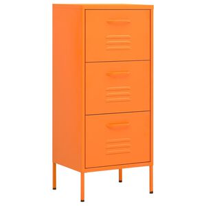 vidaXL Arm&aacute;rio de arruma&ccedil;&atilde;o a&ccedil;o 42,5x35x101,5 cm laranja
