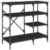 vidaXL Estante 90x40x84 cm derivados de madeira e metal preto
