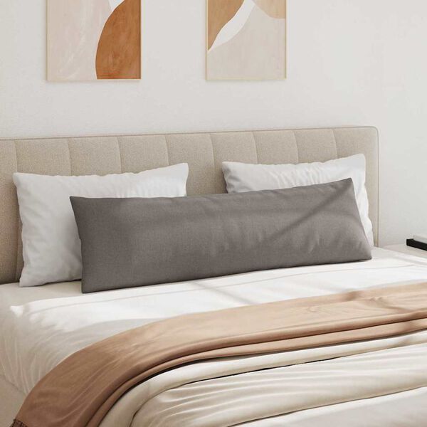 vidaXL Travesseiros de Sof&aacute; 2 pcs Cinzento-acastanhado 145 x 40 cm