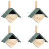 vidaXL Casas para p&aacute;ssaros 4 pcs 24x16x30 cm madeira de abeto