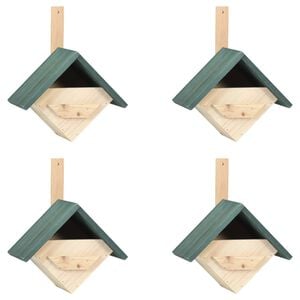 vidaXL Casas para p&aacute;ssaros 4 pcs 24x16x30 cm madeira de abeto