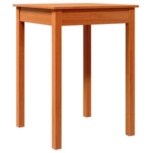 vidaXL Mesa de jantar 55x55x75 cm madeira pinho maciça castanho cera