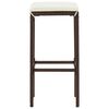 vidaXL 7 pcs conjunto de bar p/ jardim acácia maciça/vime PE castanho