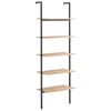 vidaXL Unidade 5 prateleiras 64x35x185 cm castanho-claro e preto