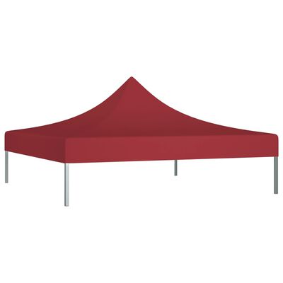 vidaXL Teto para tenda de festas 2x2 m 270 g/m² bordô