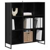 vidaXL Gabinete de Livros Carvalho Preto 99,5 x 30 x 108,5 cm