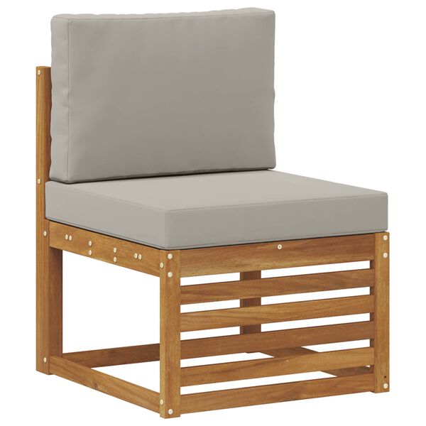 vidaXL Conjunto de Sof&aacute; Sectional 6 pcs Cinza Natural e Claro