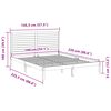 vidaXL Cama extra longa sem colch&atilde;o 140x220 cm madeira maci&ccedil;a