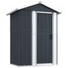 vidaXL Abrigo de jardim 126x97,5x177 cm a&ccedil;o galvanizado antracite