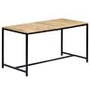 vidaXL Mesa de jantar 140x70x75 cm madeira de mangueira maci&ccedil;a &aacute;spera