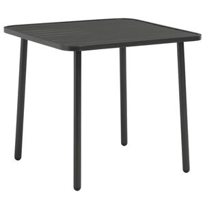 vidaXL Mesa de jardim 80x80x72 cm a&ccedil;o cinzento escuro