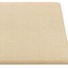 vidaXL Cabeceira de Parede 12 pcs Creme 30 x 15 cm tecido
