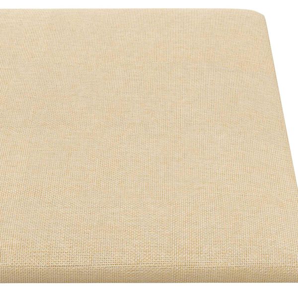 vidaXL Cabeceira de Parede 12 pcs Creme 30 x 15 cm tecido