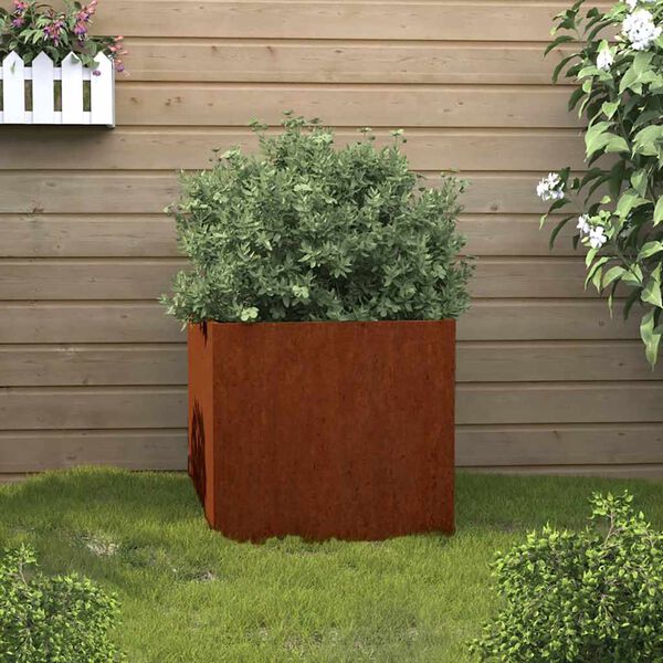 vidaXL Vaso/floreira 32x30x29 cm a&ccedil;o corten