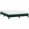 vidaXL Estrutura de cama sem colch&atilde;o 140x190 cm veludo verde-escuro