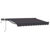 vidaXL Estrutura de Toldo Manual com LEDs Antracite 3,5 x 2 m