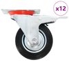 vidaXL 12 pcs rodas girat&oacute;rias 100 mm